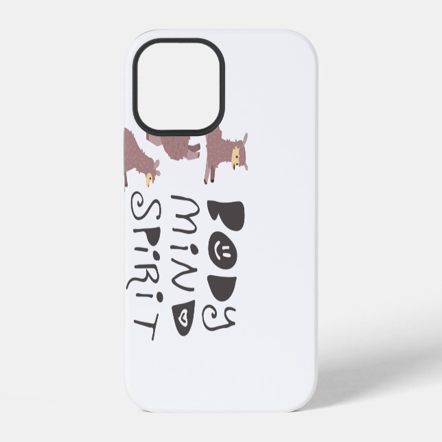 Coque iPhone Llamas de yoga drôles (Verso)