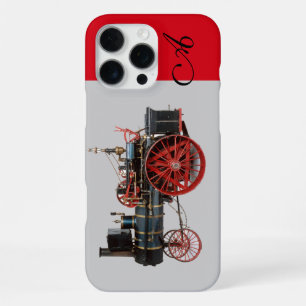 COQUE iPhone 16 PRO MAX LOCOMOTIVE À VAPEUR VINTAGE MONOGRAMME