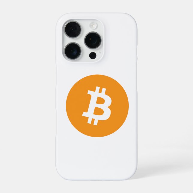 Coque iPhone Logo Bitcoin Cryptomonnaie (Verso)