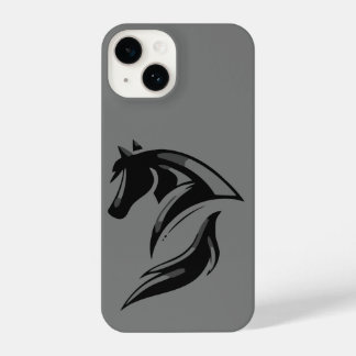 Coque Pour iPhone 14 Logo Black Horse Graphisme Art Equestrian