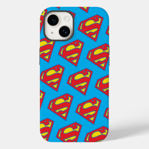 Coque Pour iPhone 14 Logo classique Supergirl avec fond bleu