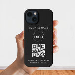 Etui iPhone 13 Logo de l'entreprise personnalisée QR Code et text<br><div class="desc">Faites la promotion de votre entreprise avec cet élégant coque iphone,  avec logo et texte personnalisés. Ajoutez facilement votre logo en cliquant sur l'option "personnaliser".</div>