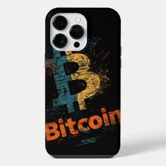 Coque Pour Pour iPhone 14 Pro Max Logo de Shattered Bitcoin Crypto Blockchain