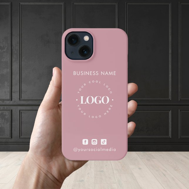 Coque iPhone Logo d'entreprise personnalisé et médias sociaux m (Créateur téléchargé)