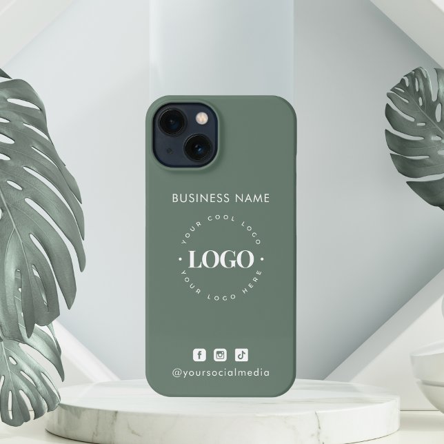 Coque iPhone Logo d'entreprise personnalisé et minimaliste des  (Créateur téléchargé)