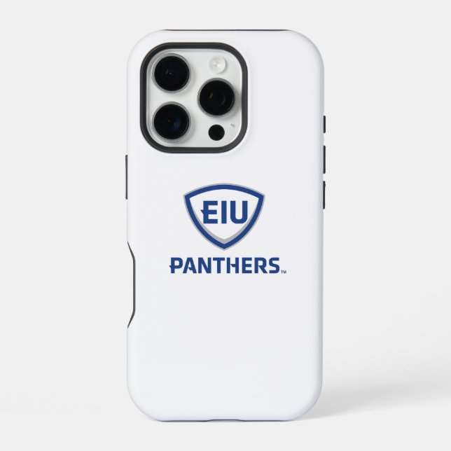 Coque iPhone Logo du bouclier et du mot des Panthers de l'Easte (Verso)