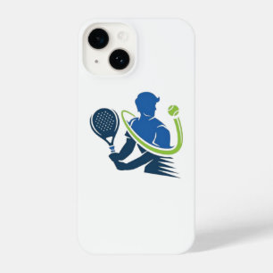 Coque Pour iPhone 14 Logo du club de tennis - Action dynamique, Style s