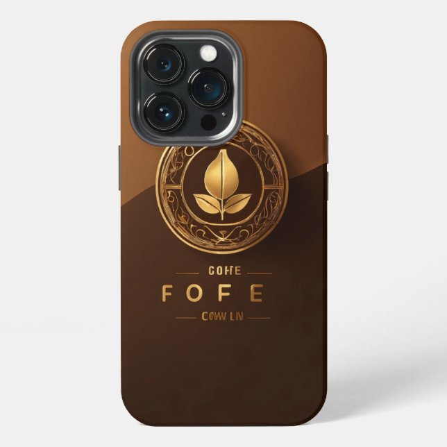 Coque iPhone Logo élégant de graines de café - Design avec acce (Dos)