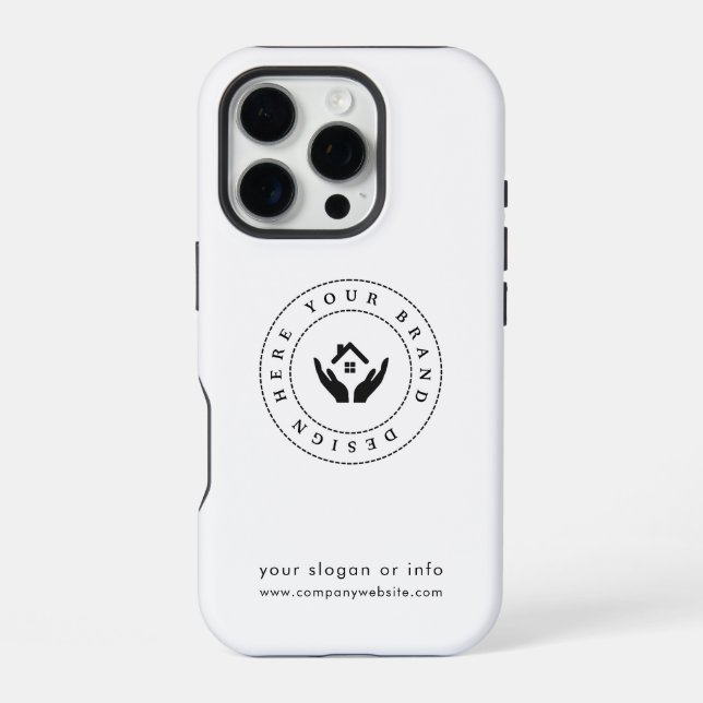 Coque iPhone Logo et texte modifiables de styliste moderne (Verso)