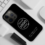 Coque iPhone Logo Minimaliste<br><div class="desc">A simple custom black business template in a minimalist style which can be easily updated with your company logo and text. If you need any help personalizing this product,  please contact me using the message button below and I'll be happy to help.</div>