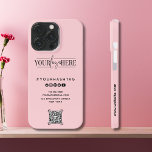 Etui iPhone 13 Pro Logo Personnalisé Avec Les Icônes De Médias Sociau<br><div class="desc">Coque iphone d'entreprise moderne. Pour personnaliser,  ajoutez toutes les informations professionnelles nécessaires avec le code QR. Idéal pour un remerciement d'affaires ou des cadeaux promotionnels.</div>