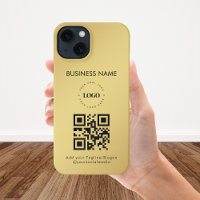 Logo professionnel personnalisé Code QR Texte Gold