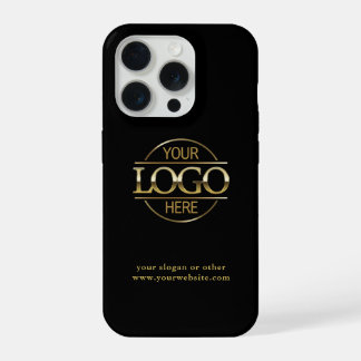 Coque iPhone 15 Pro Logo professionnel personnalisé | Minimal noir