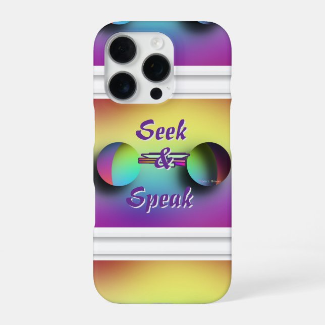 Coque iPhone Logo Seek And Speak (Verso)