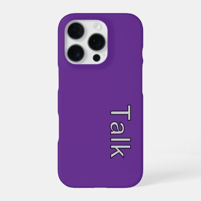 Coque iPhone Logo TALK Violet (Verso)