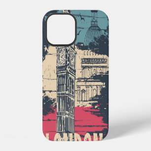 Coque iPhone 12 Londres Big Ben : Affiche de typographie
