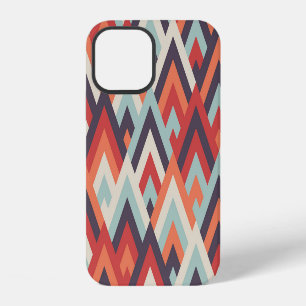 Coque iPhone 12 Losange géométrique : motif coloré vintage.