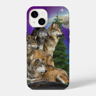 Coque Pour iPhone 14 Loup et Lune