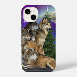 Coque Pour iPhone 14 Loup et Lune