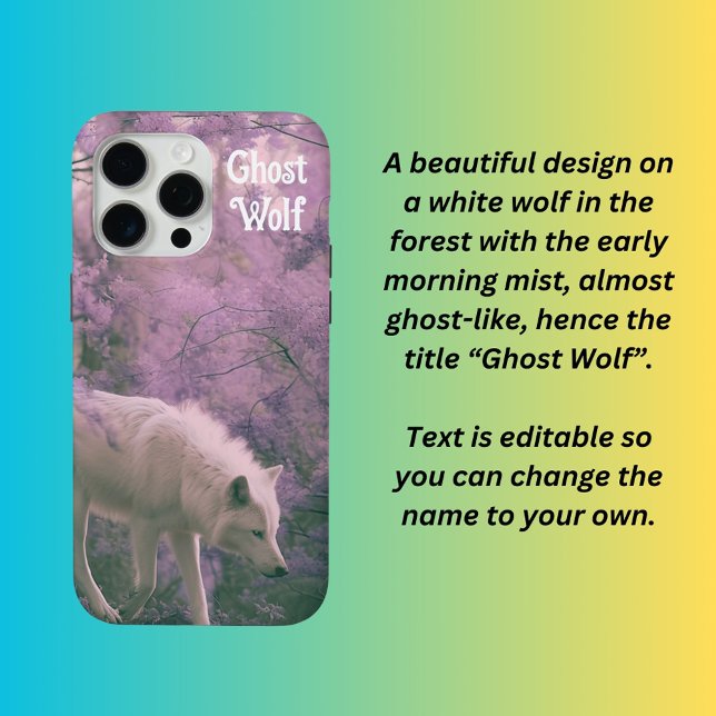 Coque iPhone Loup fantôme (Créateur téléchargé)