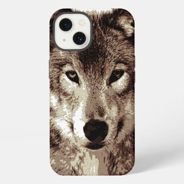 Coque iPhone Loup gris (Verso)