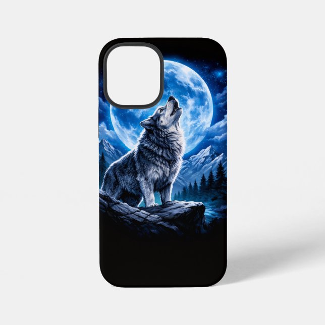 Coque iPhone Loup mystique hurlant (Verso)