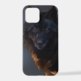Coque iPhone 12 Pro Loup noir