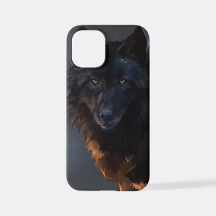 Coque iPhone 12 Mini Loup noir