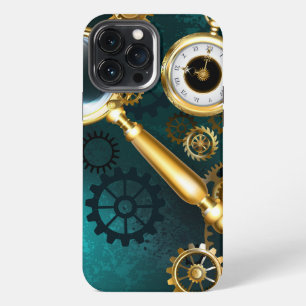 Etui iPhone 13 Pro Max Loupe en style Steampunk