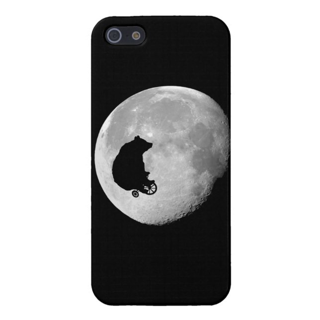 Coque iPhone L'ours dans la lune (Dos)