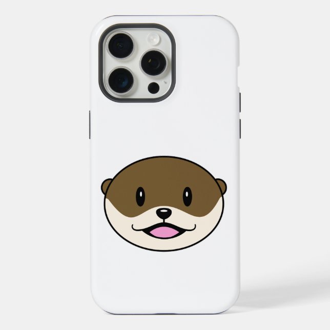Coque iPhone Loutre souriante mignonne (Verso)