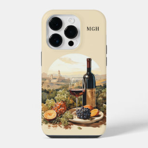 Coque Pour iPhone 14 Plus Louveur de vin Monogramme personnalisé