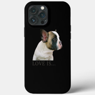 Etui iPhone 13 Pro Max Love French Bulldog Frenchie Mom Dad Dog Puppy
