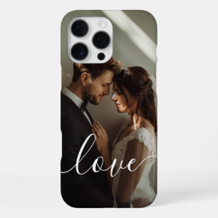 Coque iPhone 16 Pro Max 'Love' Photo couple personnalisée