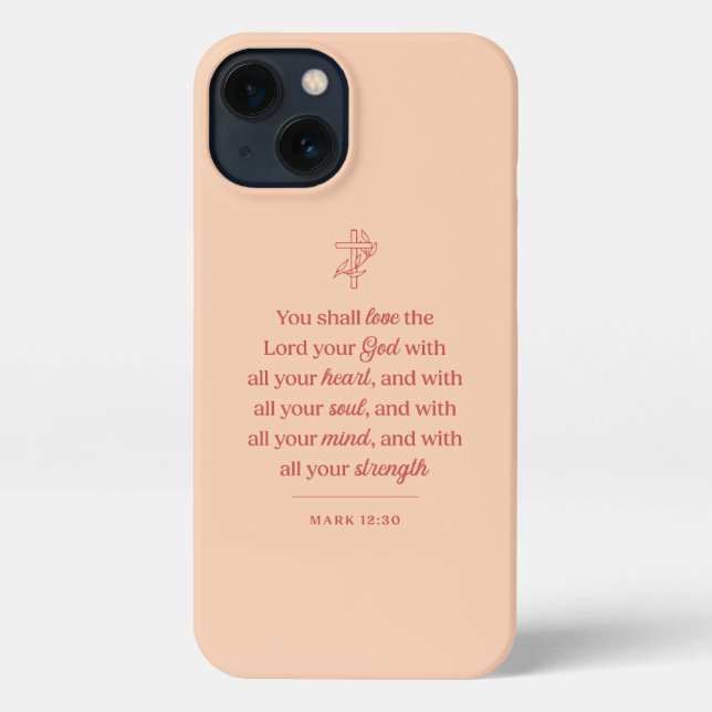 Coque iPhone Love the Lord Your God Christian (Verso)