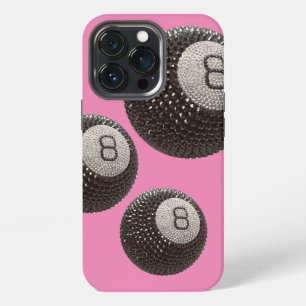 Etui iPhone 13 Pro Lucky Disco 8 ROSE, Lucky 8 boule disco, Snooker