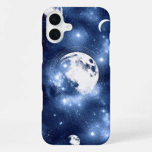 Coque iPhone 16 Plus Lueur de clair de lune Phases lunaires dans les