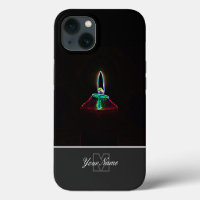 Lumière de bougie romantique Neon-Pop-Art avec mon