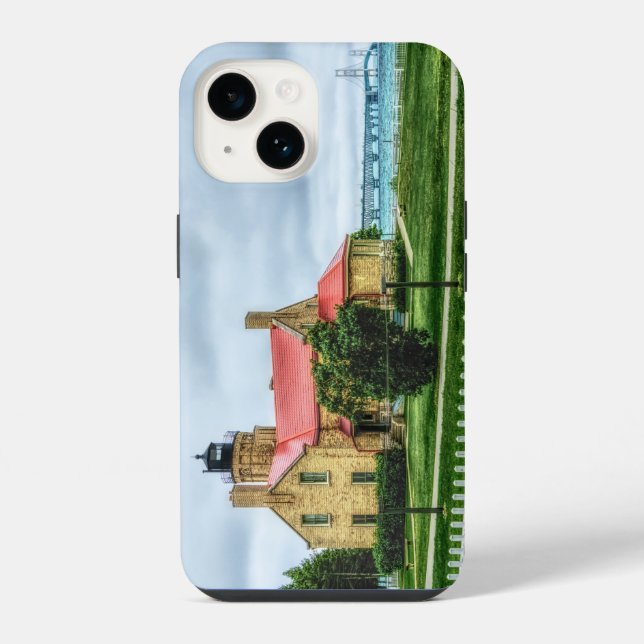 Coque iPhone Lumière et pont de Mackinac (Verso)