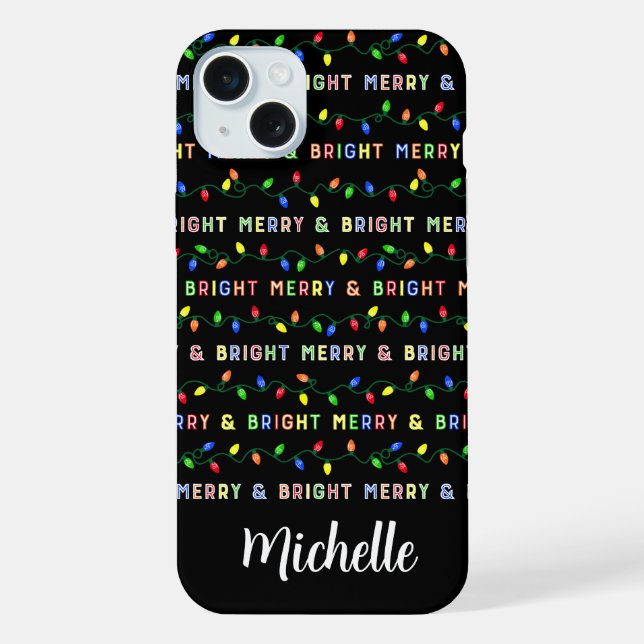 Coque iPhone Lumières de Noël multiples (Verso)