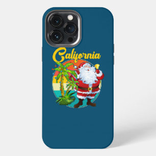 Etui iPhone 13 Pro Max Lumières Vintage Palmier Californie Santa