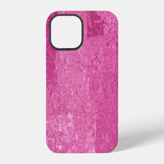 Coque iPhone 12 Lumineux rose Abstrait Mosaïque brillant