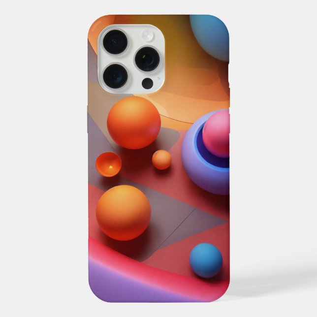 Coque iPhone Luminogramme RGB Formes Géométriques – 3D Volumétr (Verso)