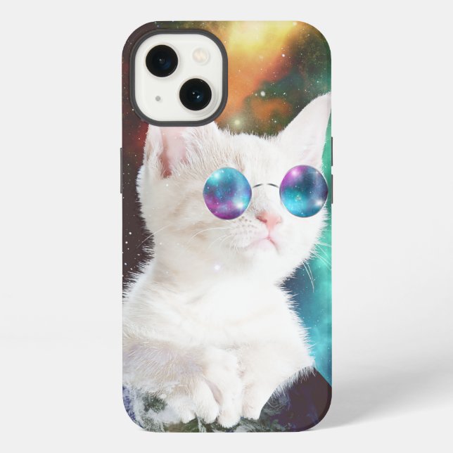 Coque iPhone Luna le chat de l'espace (Verso)