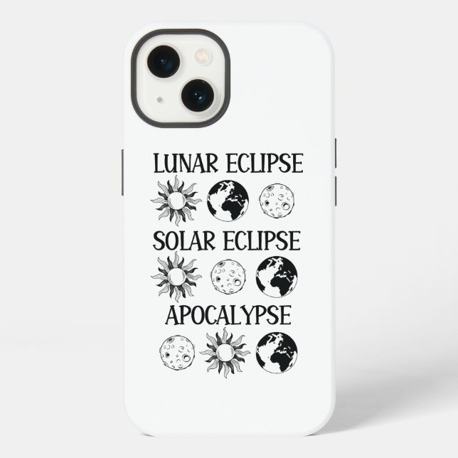 Coque iPhone Lunaire Eclipse Solaire Eclipse Apocalypse Espace  (Verso)