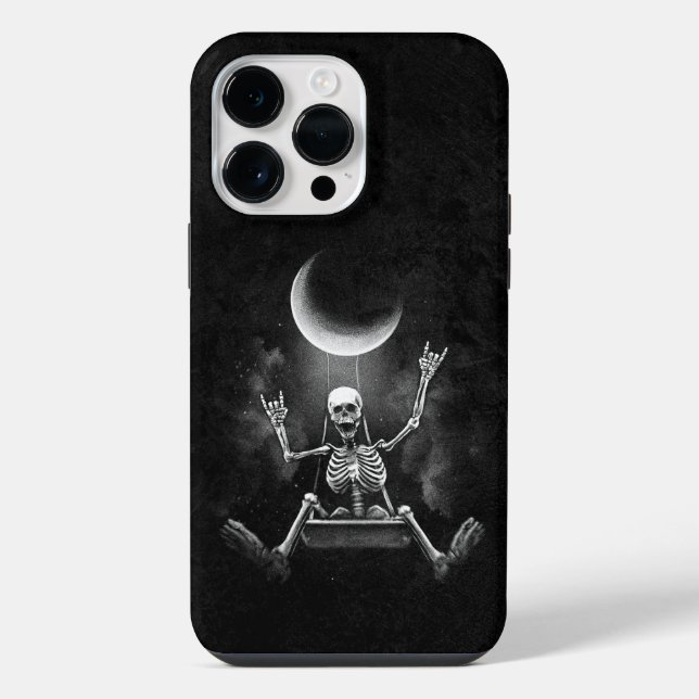 Coque iPhone Lune à squelette (Verso)