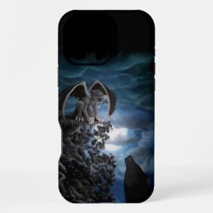 Coque iPhone 16 Pro Max Lune de loup - Loup avec Golem