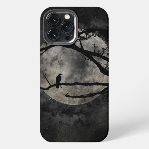 Etui iPhone 13 Pro Max Lune et Corbeau