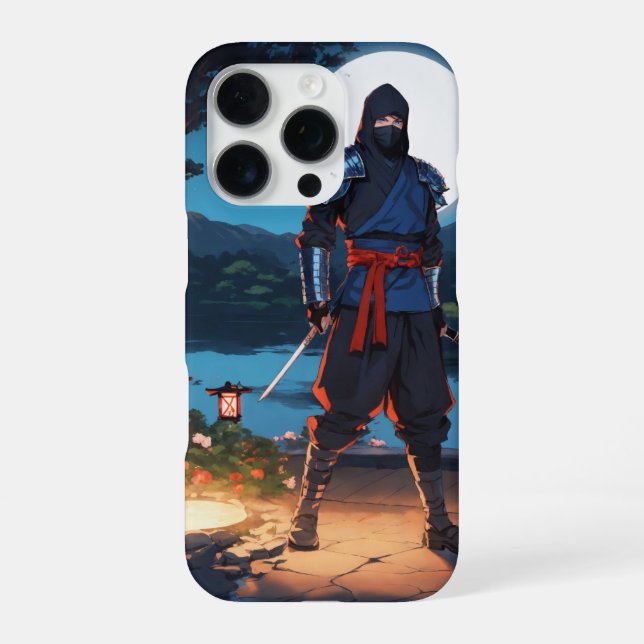 Coque iPhone Lune Shinobi de Minuit : Dark Samouraï & Esthétiqu (Verso)
