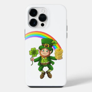 Coque Pour Pour iPhone 14 Pro Max Lutin arc-en-ciel Lucky Bitcoin